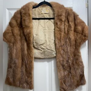 Vintage Mid-Century Real Fur Stole – Jones Fur Service – 1950s Era